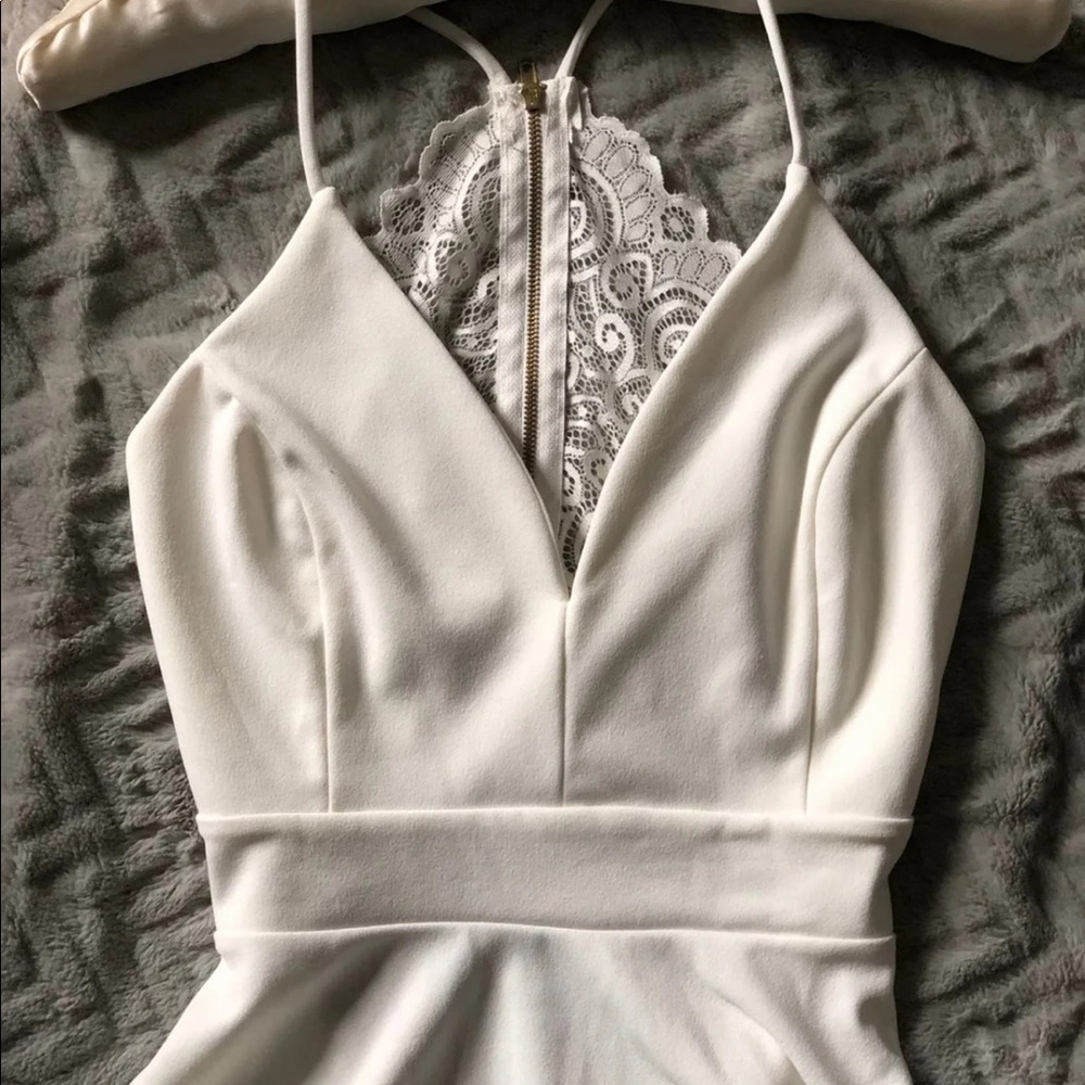 White high-low dress